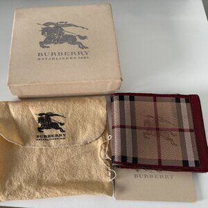 Men's Burberry Check Leather Wallet